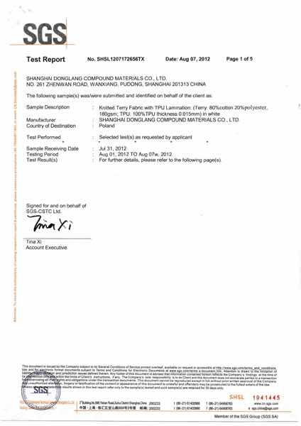 Safety certification page 1