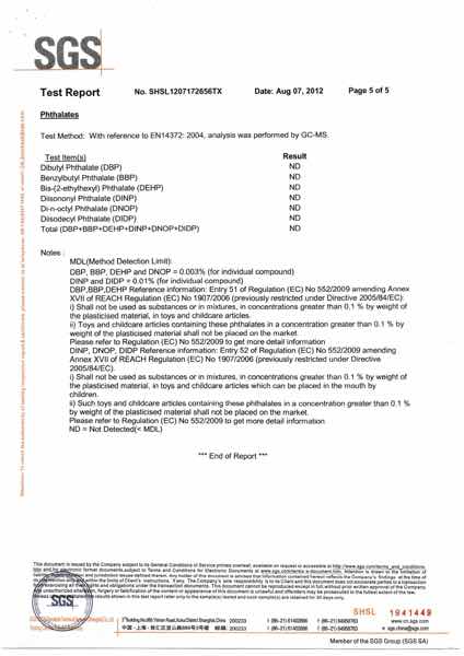 Safety certification page 5