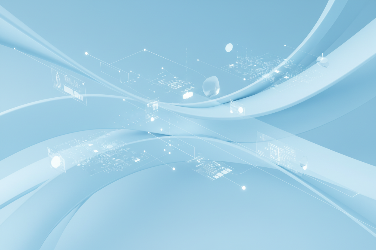 abstract light blue 3D rendering background, technology concept 